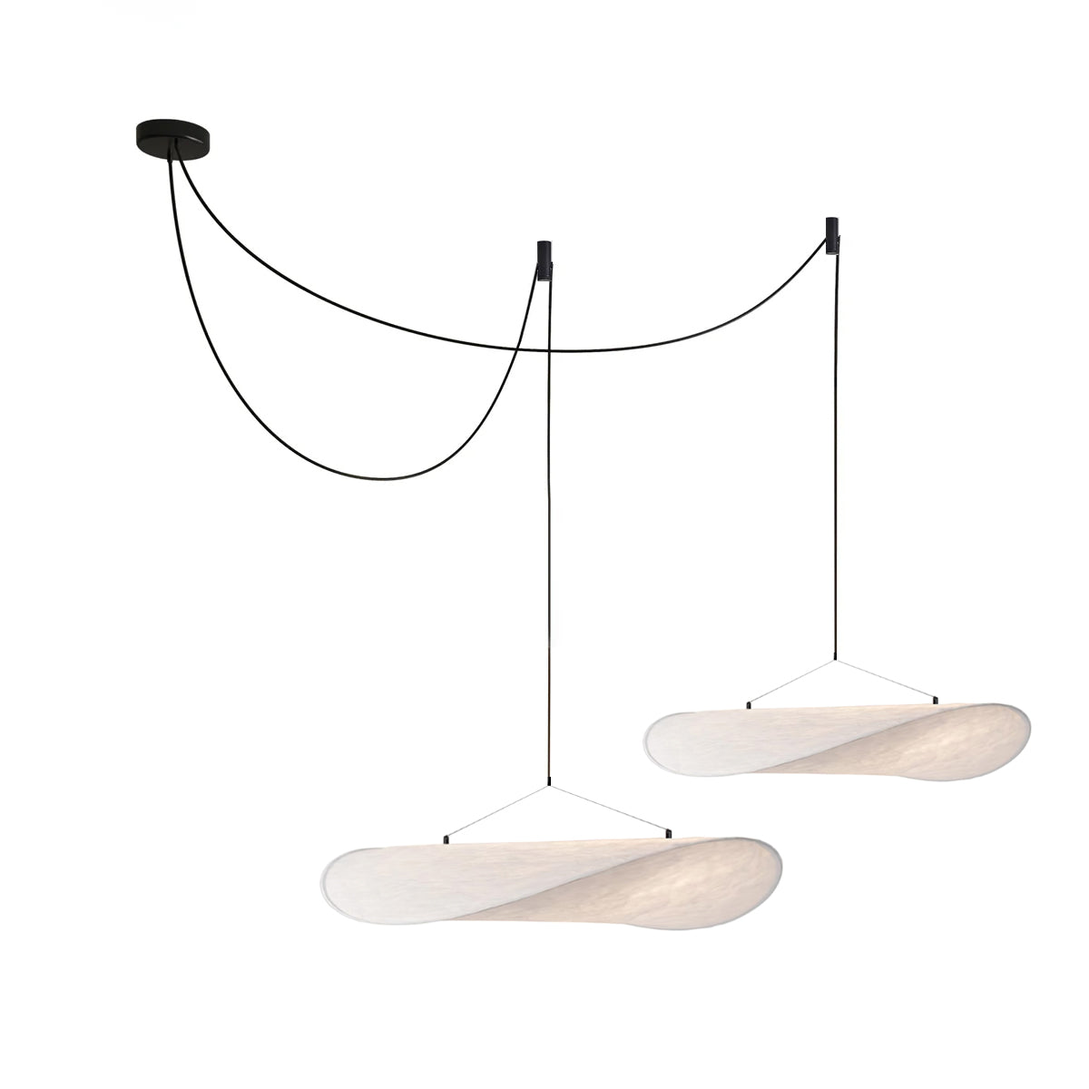 Sculptural Silk Pendant Ceiling Light Fixture For Interiors | Temsk