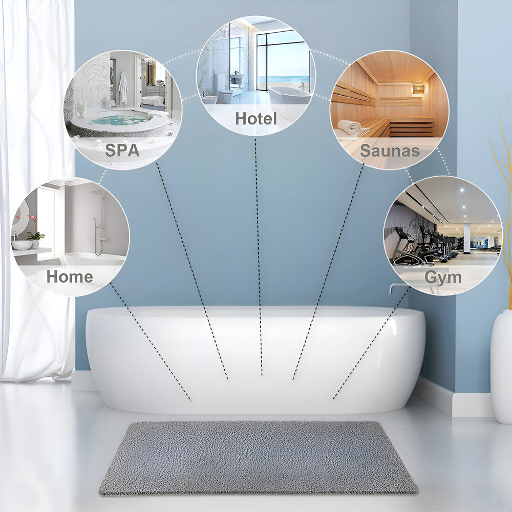 Non Slip Cushioned Bath Mat For Shower And Tub Floor Rug | Temsk