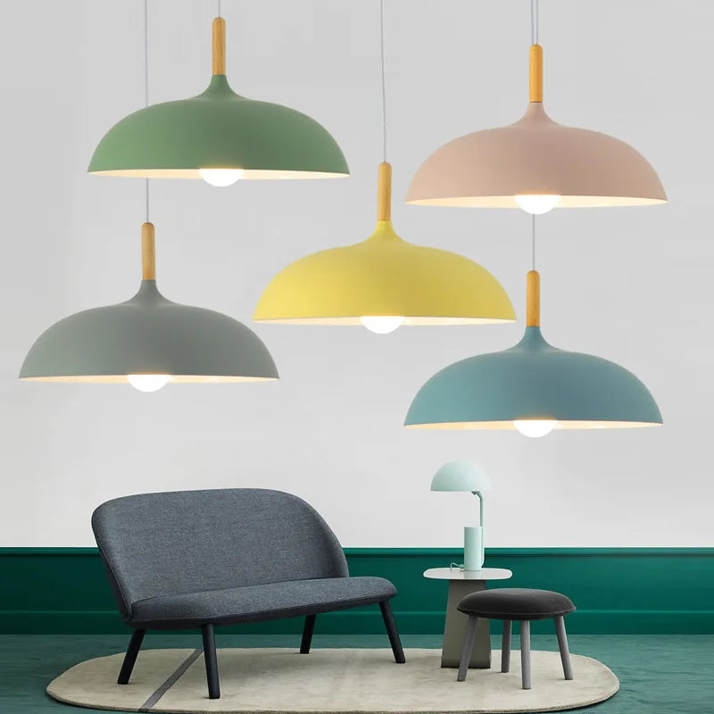 Oak Accent Ceiling Light With Warm LED For Living Room And Bedroom | Temsk