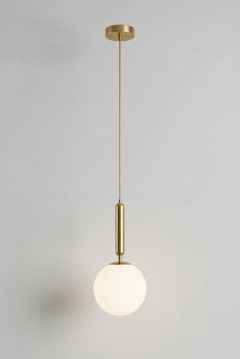 Nordic Style Glass Globe Pendant Light Fixture 12 Inch Diameter | Temsk