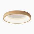 Round Flush Mount Ceiling Light With Natural Wood and LED | Temsk