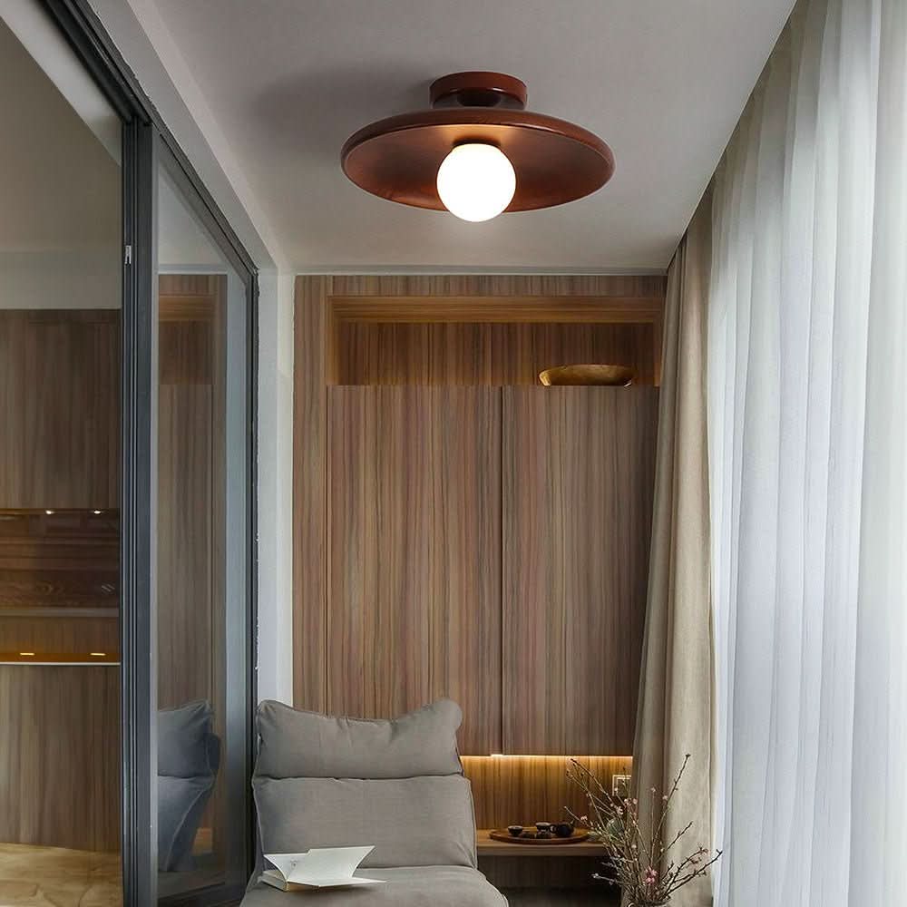 LumaNest Wood Design Ceiling Lamp In Minimalist Scandinavian Style | Temsk