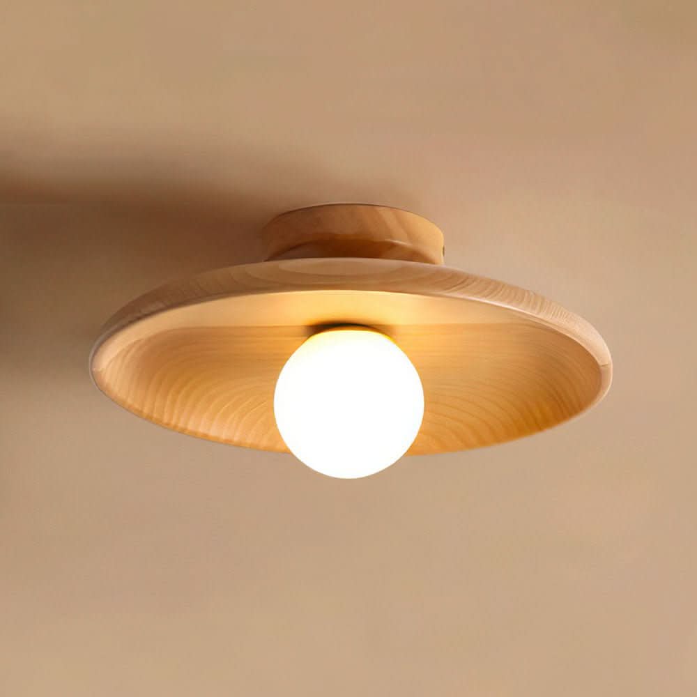 LumaNest Wood Design Ceiling Lamp In Minimalist Scandinavian Style | Temsk