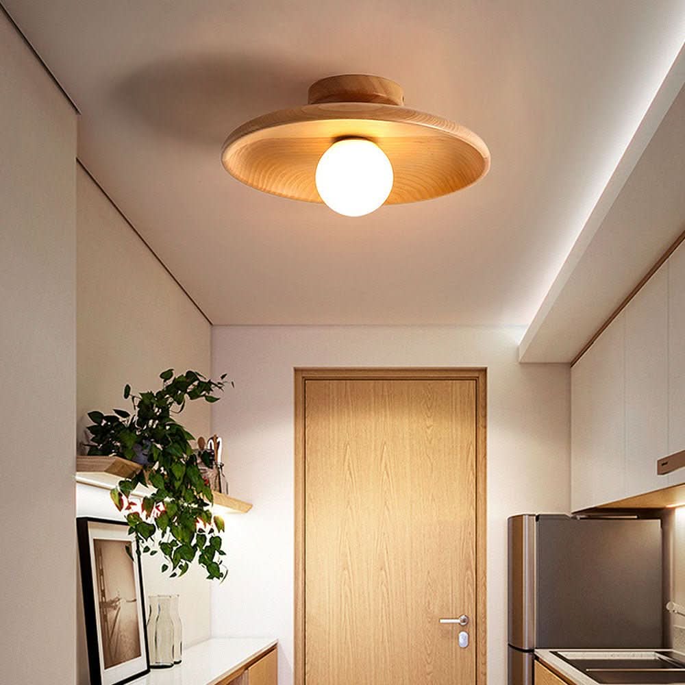 LumaNest Wood Design Ceiling Lamp In Minimalist Scandinavian Style | Temsk