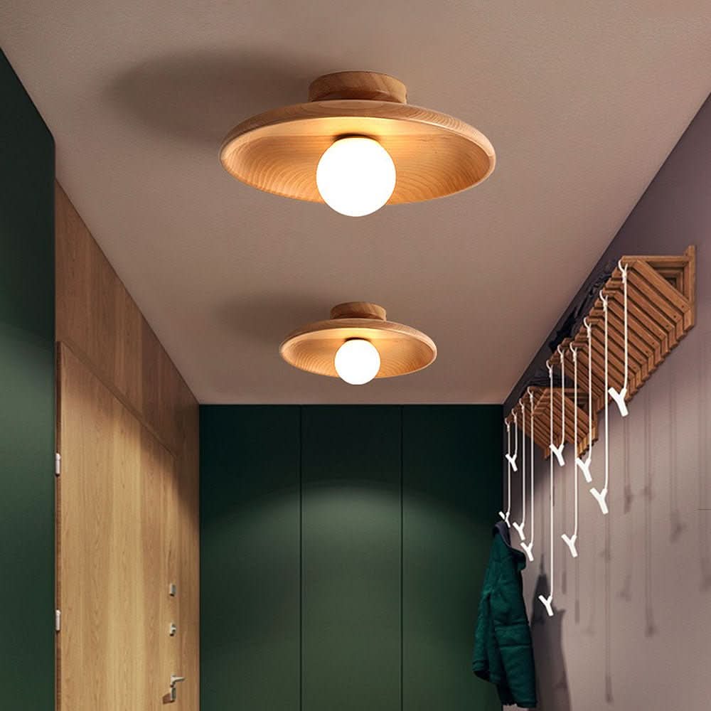 LumaNest Wood Design Ceiling Lamp In Minimalist Scandinavian Style | Temsk