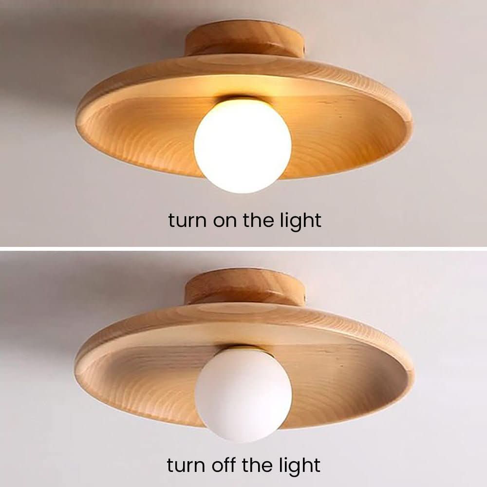 LumaNest Wood Design Ceiling Lamp In Minimalist Scandinavian Style | Temsk