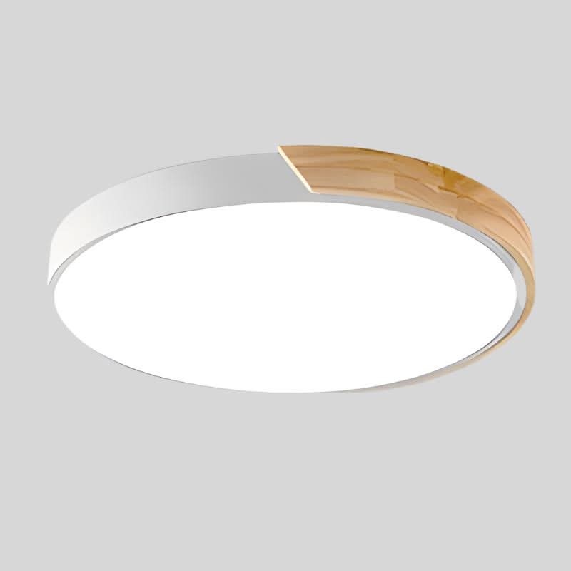 Meringue Glow Nordic Wood LED Ceiling Light For Cozy Living Ambience | Temsk