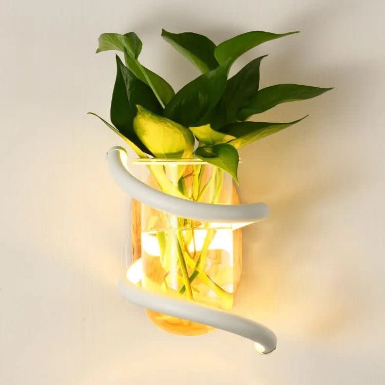 FloraGlow LED Wall Vase Lamp With Nordic Design For Outdoor Areas | Temsk