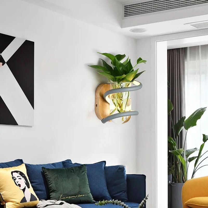 FloraGlow LED Wall Vase Lamp With Nordic Design For Outdoor Areas | Temsk