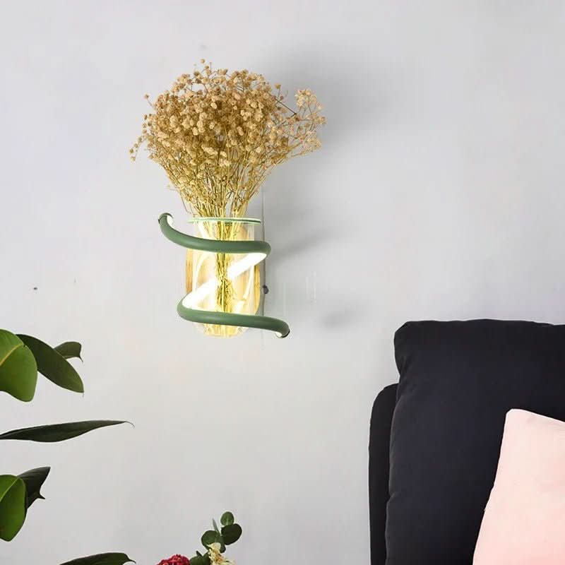 FloraGlow LED Wall Vase Lamp With Nordic Design For Outdoor Areas | Temsk
