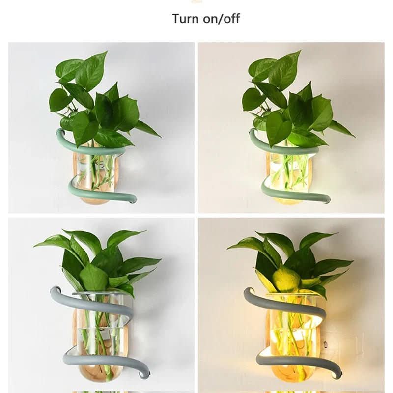 FloraGlow LED Wall Vase Lamp With Nordic Design For Outdoor Areas | Temsk