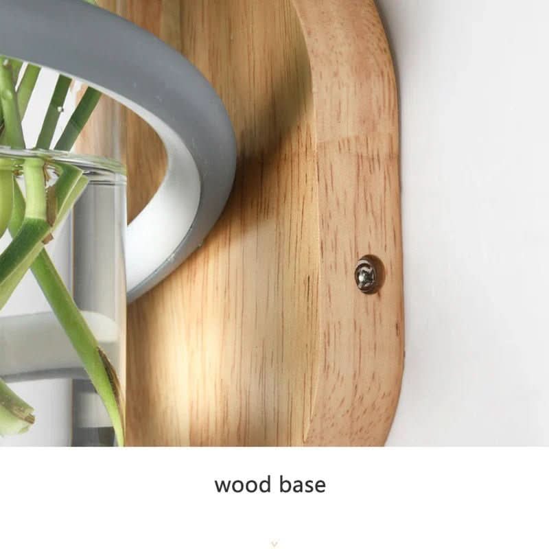FloraGlow LED Wall Vase Lamp With Nordic Design For Outdoor Areas | Temsk