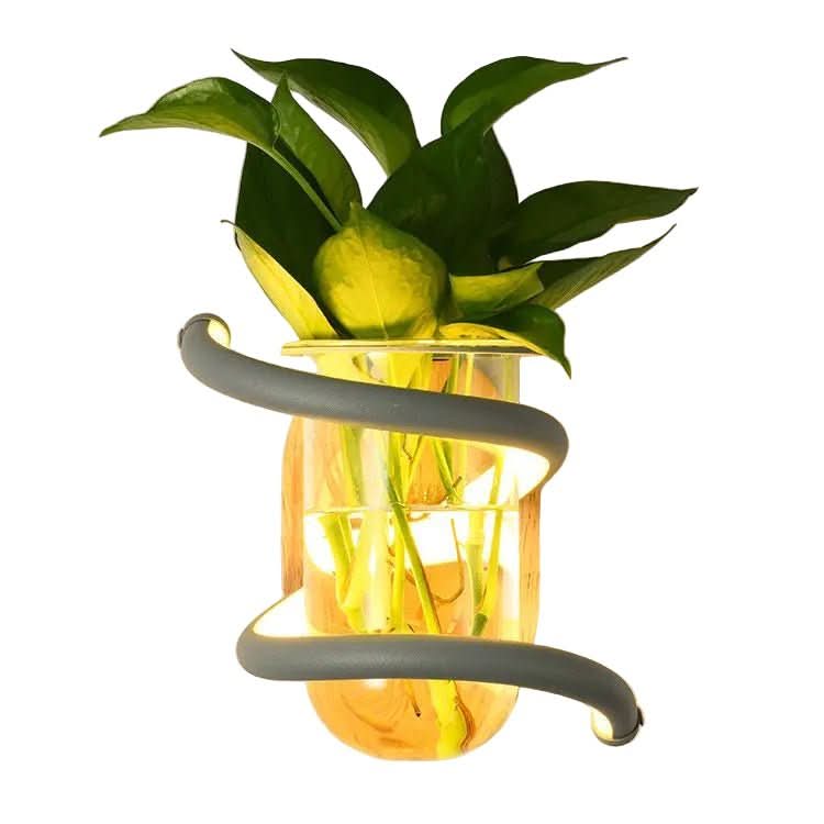 FloraGlow LED Wall Vase Lamp With Nordic Design For Outdoor Areas | Temsk