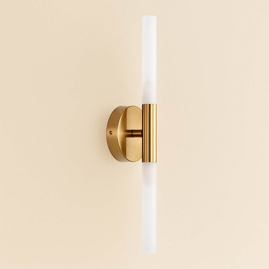 Aurea Slim Brass Wall Sconce Lamp for Contemporary Interiors | Temsk