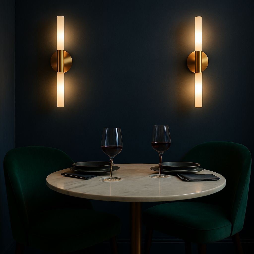 Aurea Slim Brass Wall Sconce Lamp for Contemporary Interiors | Temsk