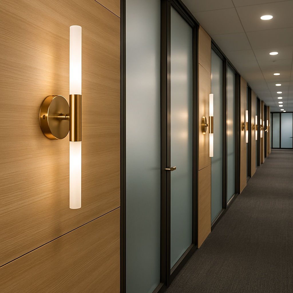 Aurea Slim Brass Wall Sconce Lamp for Contemporary Interiors | Temsk