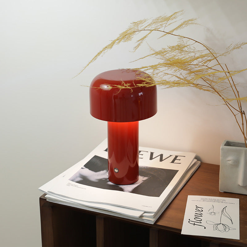 Aurora Nova Cordless Italian Mushroom Table Lamp In Chrome | Temsk