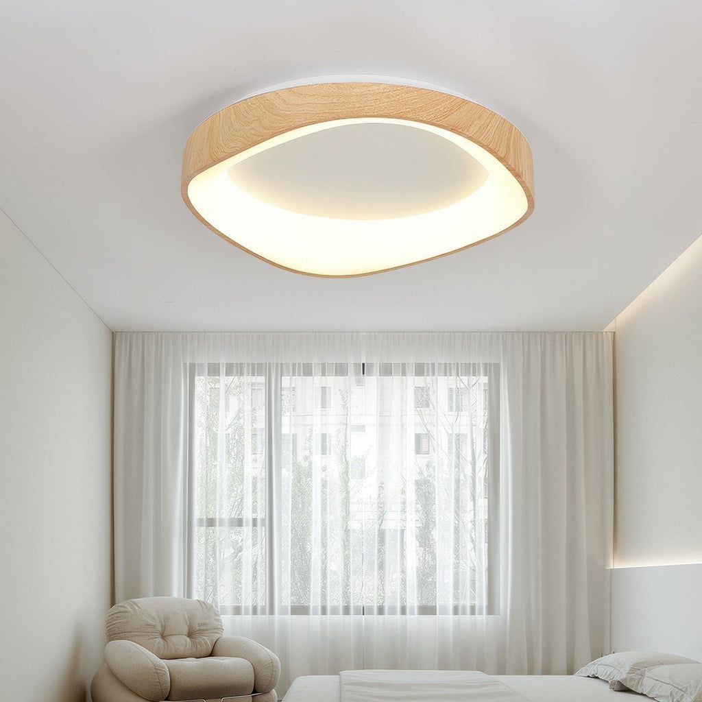 Wood Look Scandinavian LED Ceiling Light For Living Room And Bedroom | Temsk