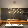 Aurora Web Gold Chandelier With Warm Ambient Glow For Modern Rooms | Temsk