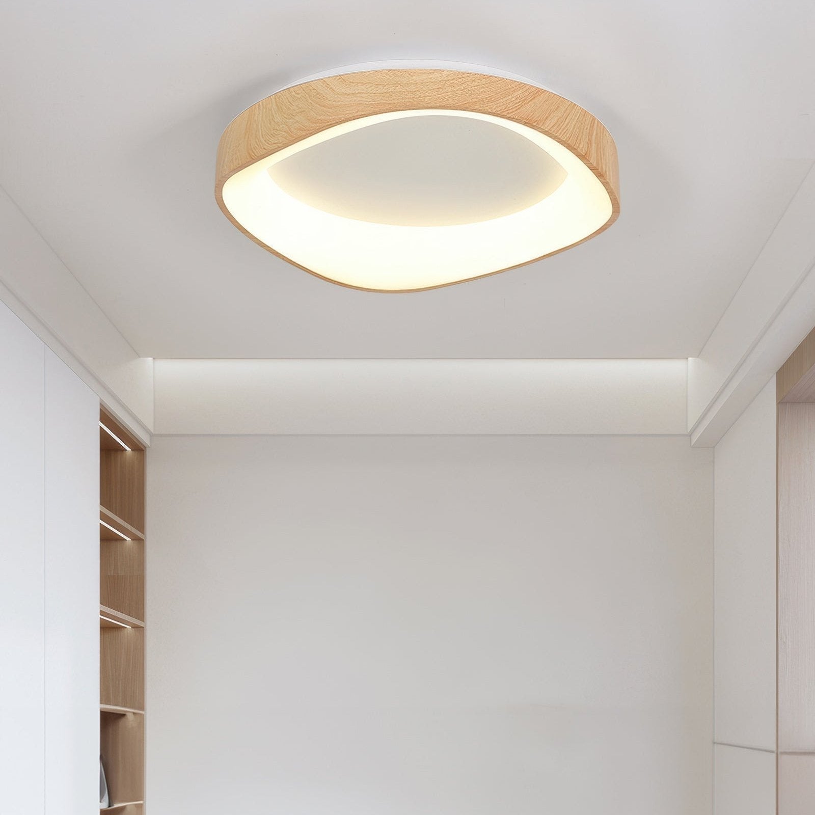 Wood Look Scandinavian LED Ceiling Light For Living Room And Bedroom | Temsk