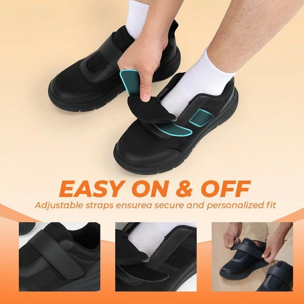 AureFlex Extra Wide Diabetic Shoes For Men With Gentle Orthopedic Comfort | Temsk