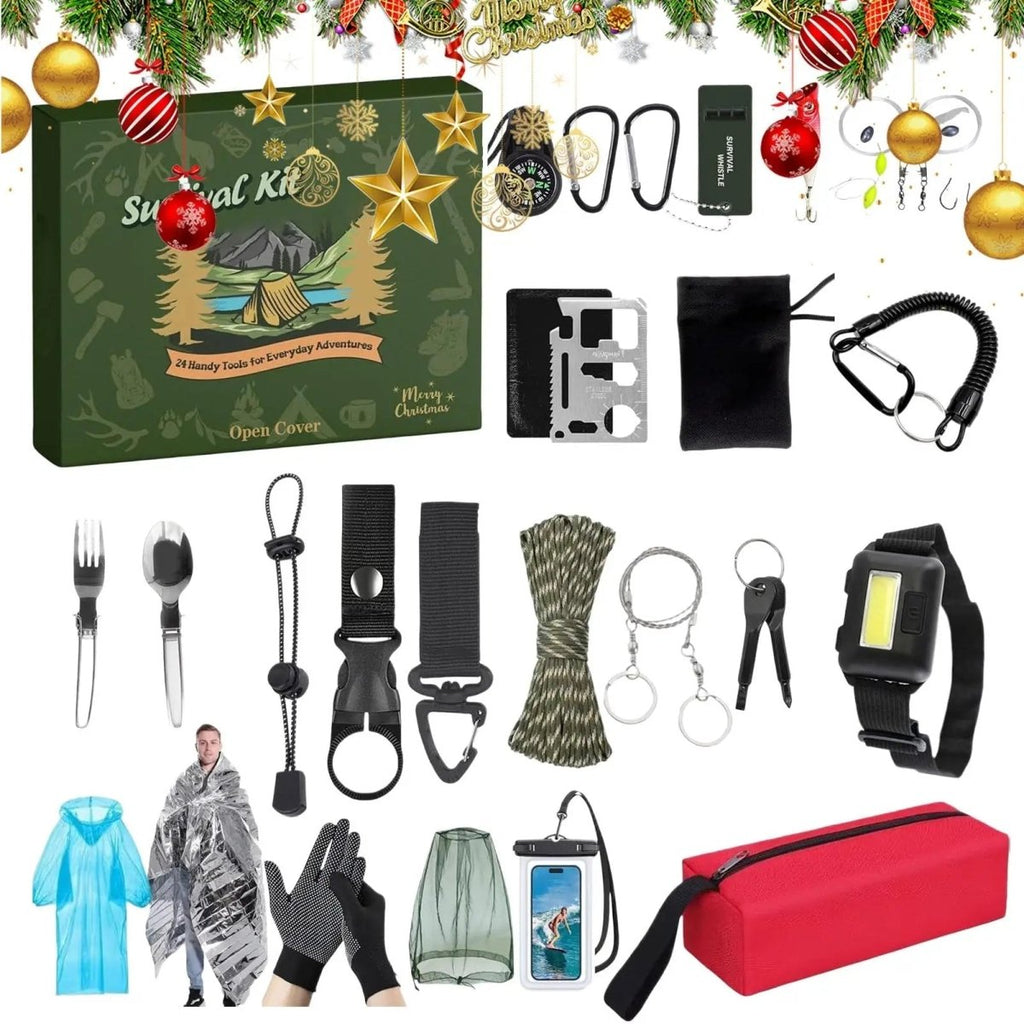 TrailForge 2025 24 Day Survival Advent Calendar With Essential Outdoor Tools | Temsk