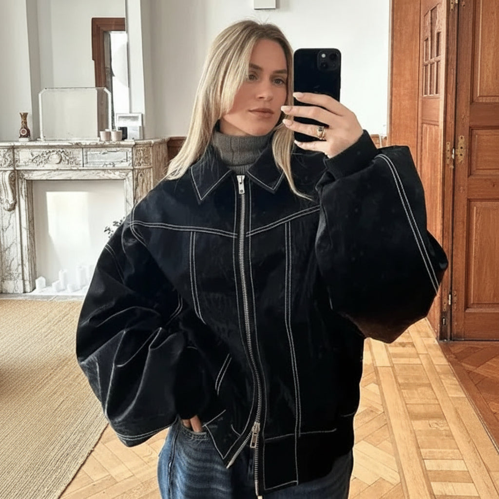 Přehnaně velká dámská bunda pro každodenní neformální nošení | Temsk