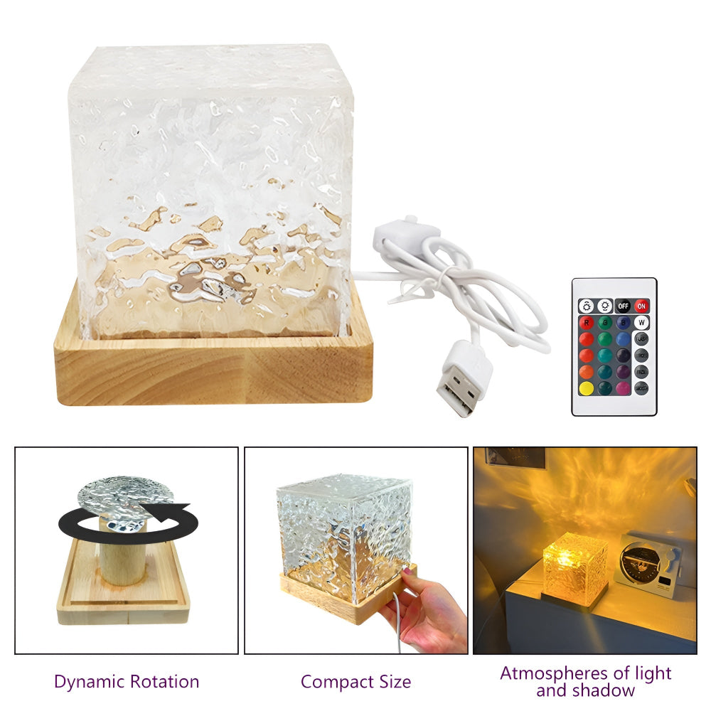 LED Color Cube Projector Lamp For Relaxing Room Ambience | Temsk