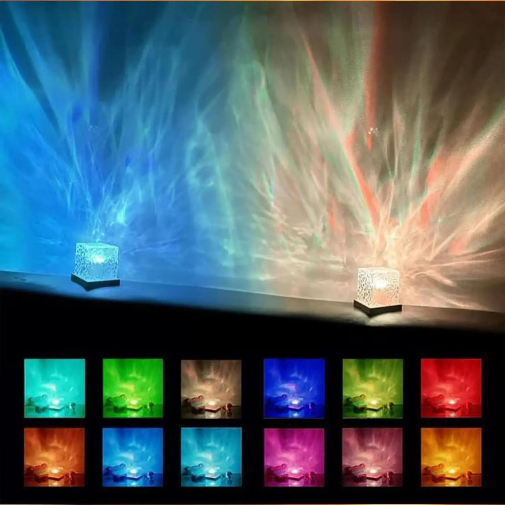 LED Color Cube Projector Lamp For Relaxing Room Ambience | Temsk