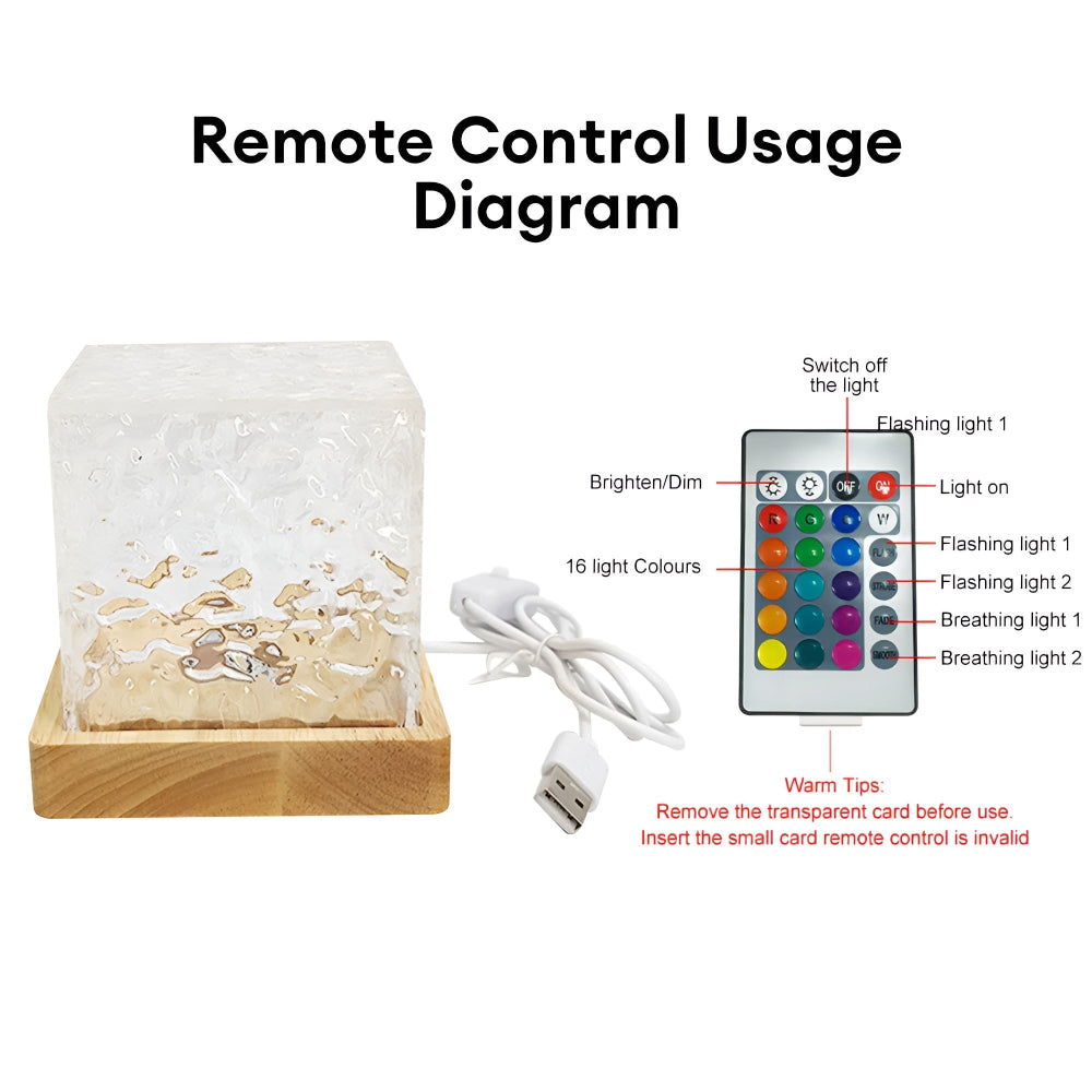 LED Color Cube Projector Lamp For Relaxing Room Ambience | Temsk