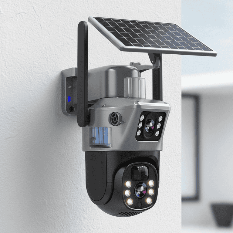 SolaraGuard 4K Wireless Security Camera With Solar Panel And 360-Degree View | Temsk