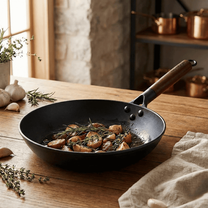 EmberCraft Cast Iron Pan, Robust Nonstick Frying Pan, Even Heat Distribution | Temsk
