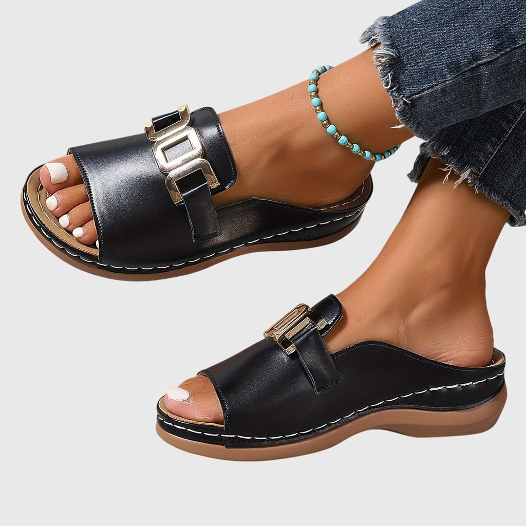Men And Women Open-Toe Buckle Sandals With Comfortable Fit | Temsk
