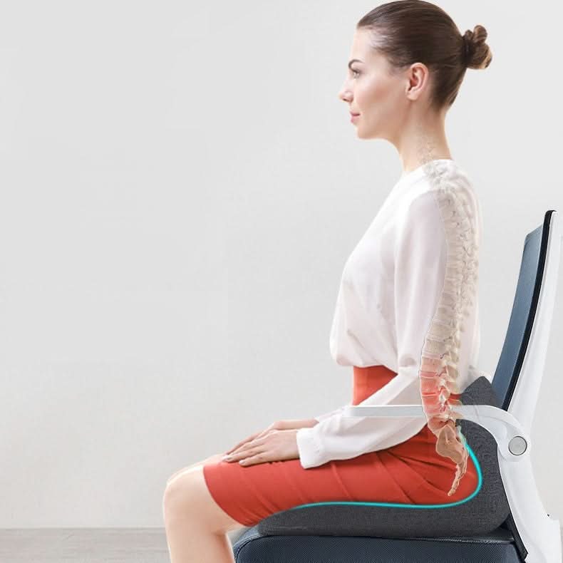 OrthoEase Orthopedic L-Shape Seat Cushion With Memory Foam Back And Tailbone Relief | Temsk