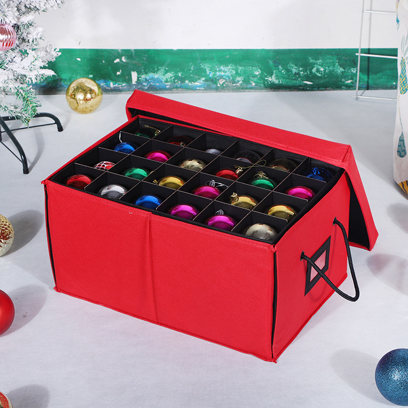 Ornament Organizer Box For Christmas With Stackable Trays And Adjustable Dividers | Temsk