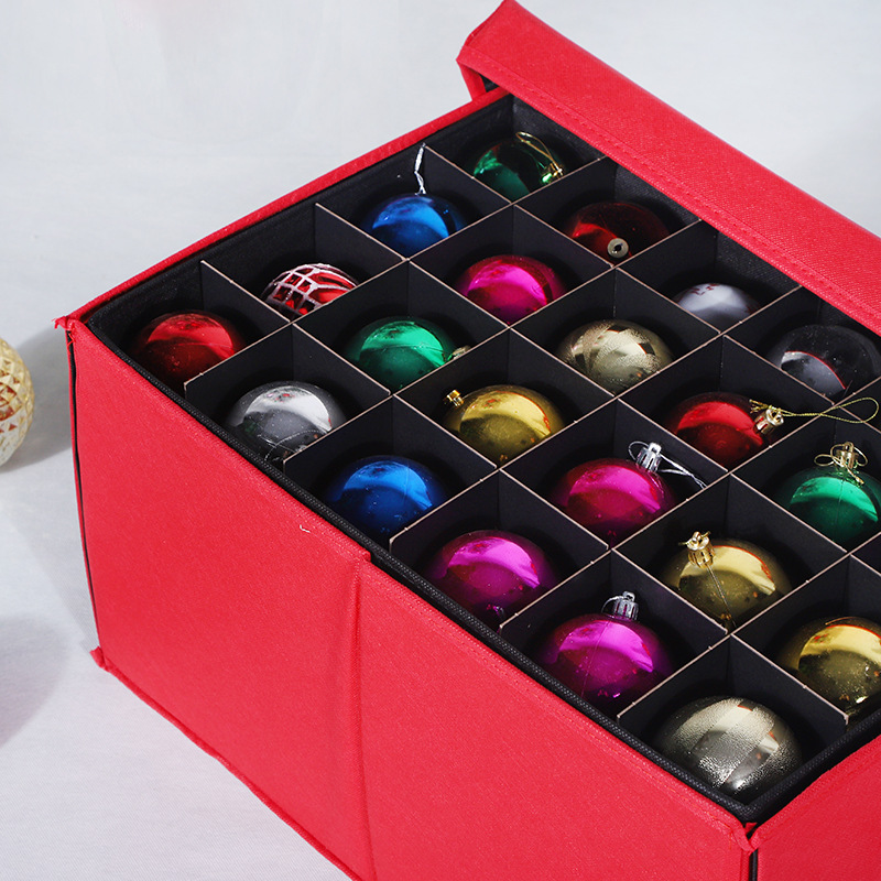 Ornament Organizer Box For Christmas With Stackable Trays And Adjustable Dividers | Temsk