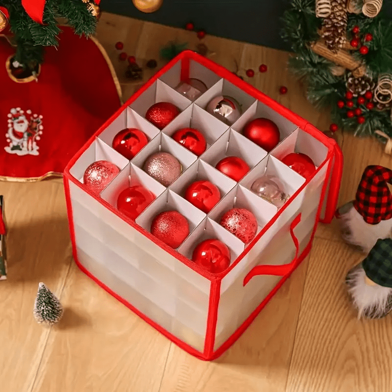 Clear Plastic Ornament Box For Christmas Decorations Storage | Temsk
