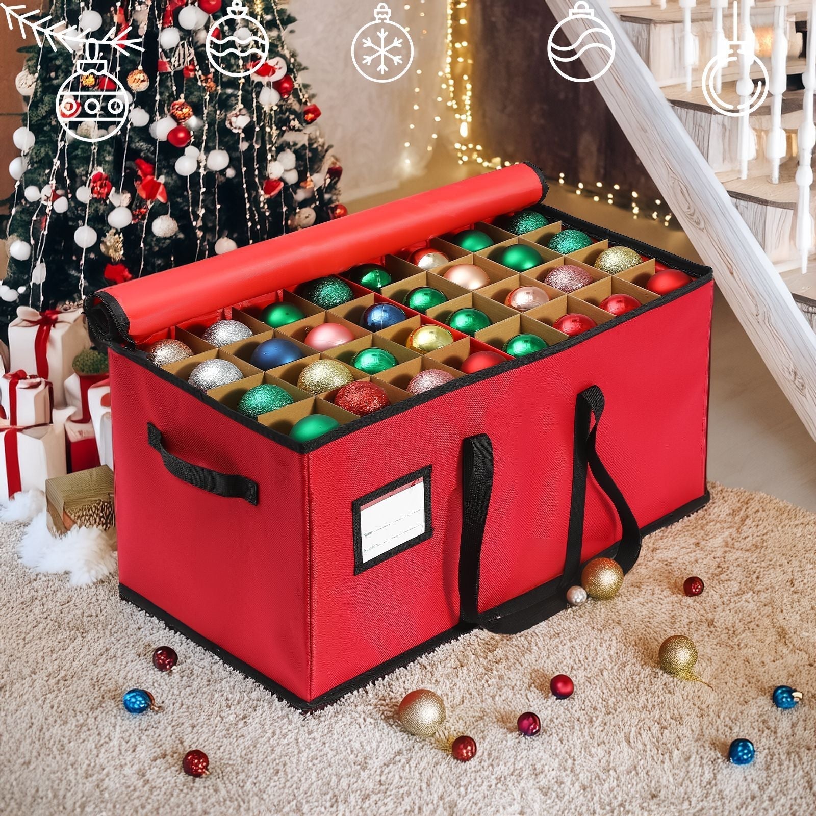 Stackable Ornament Organizer For Christmas Decor Storage | Temsk
