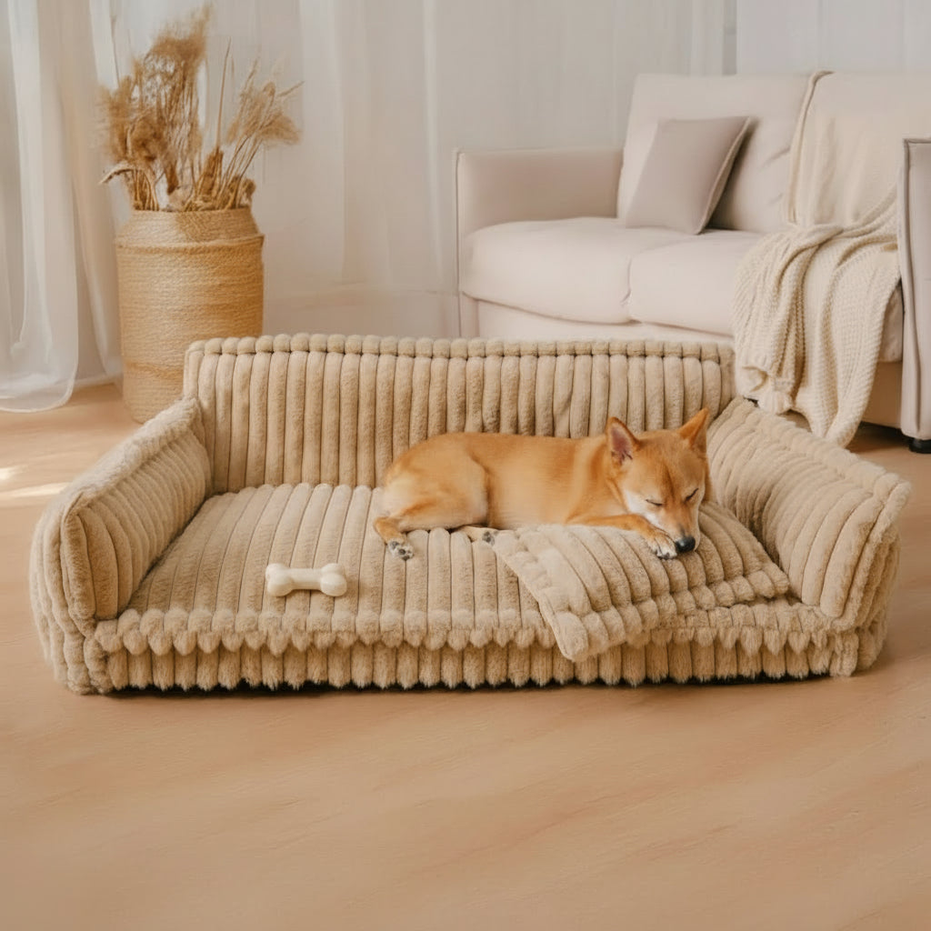 Cozy Dream Orthopedic Dog Cushion With Neck Support And Fluffy Comfort | Temsk