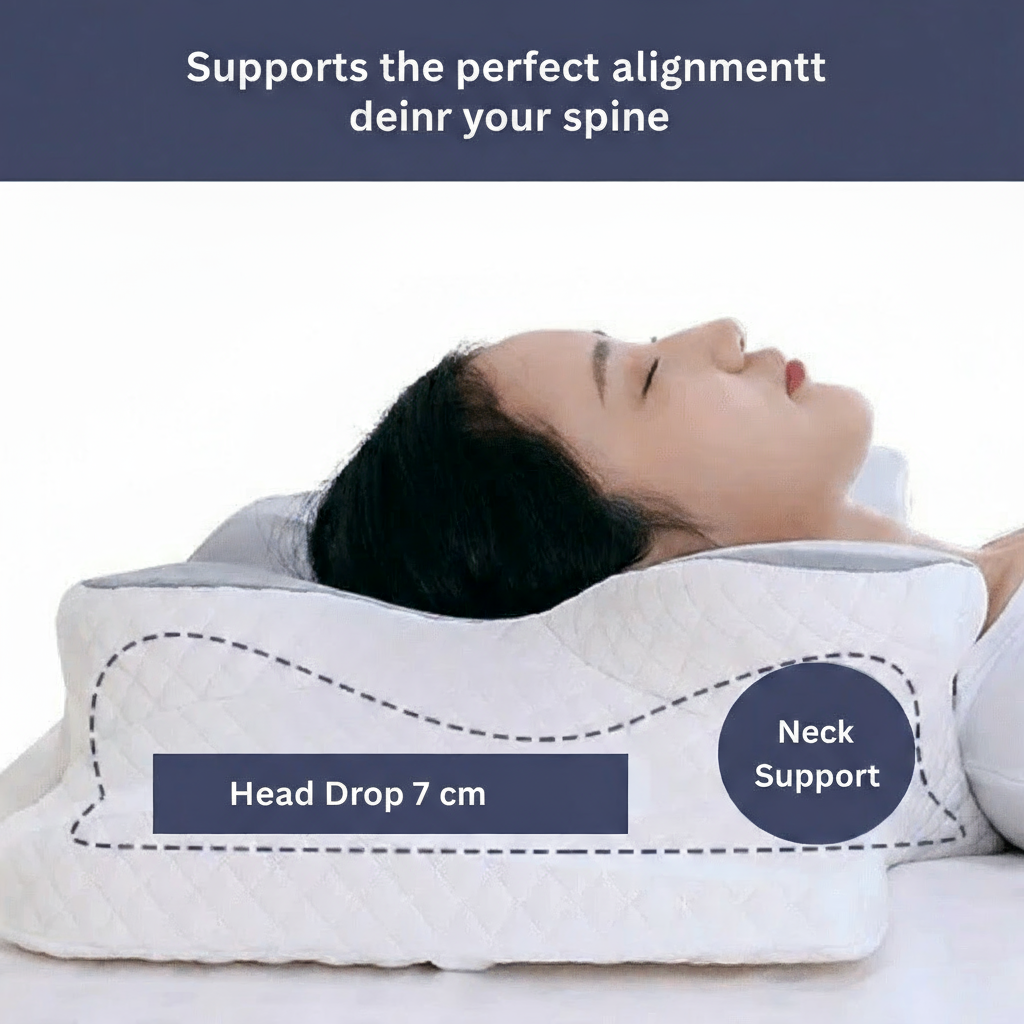 AuroraCore Orthopaedic Memory Foam Pillow For Neck And Shoulder Pain Relief | Temsk