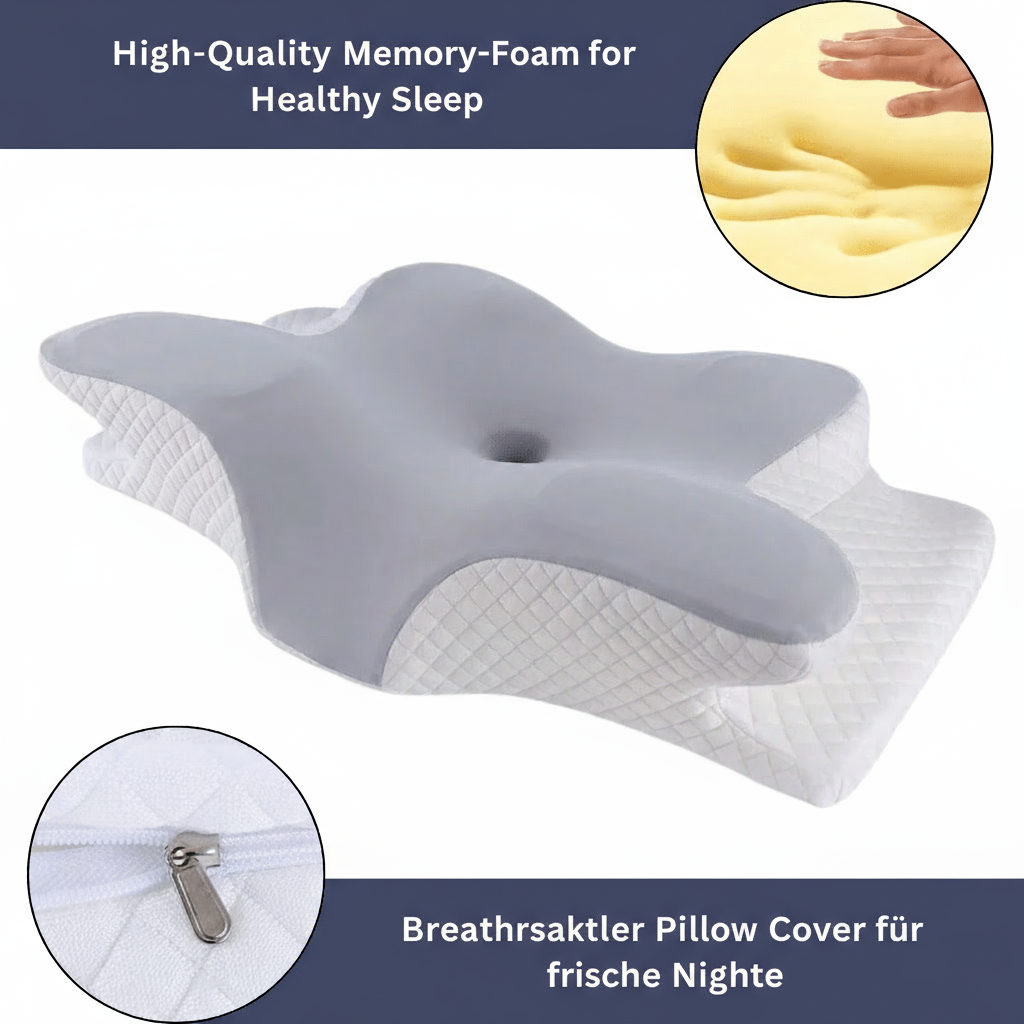 AuroraCore Orthopaedic Memory Foam Pillow For Neck And Shoulder Pain Relief | Temsk