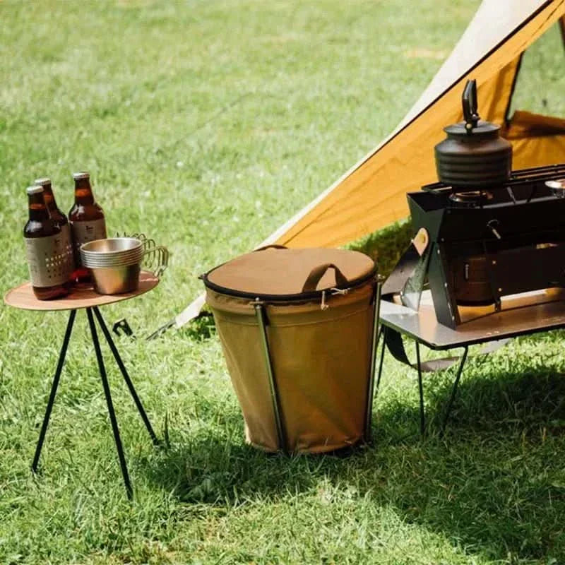TrailNest Foldable Camping Bin With Oxford Fabric And 20 Litre Capacity PVC Lining | Temsk