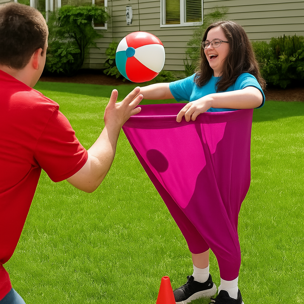 Familienspiel zum Fangen im Freien für aktive Spiele im Garten | Temsk