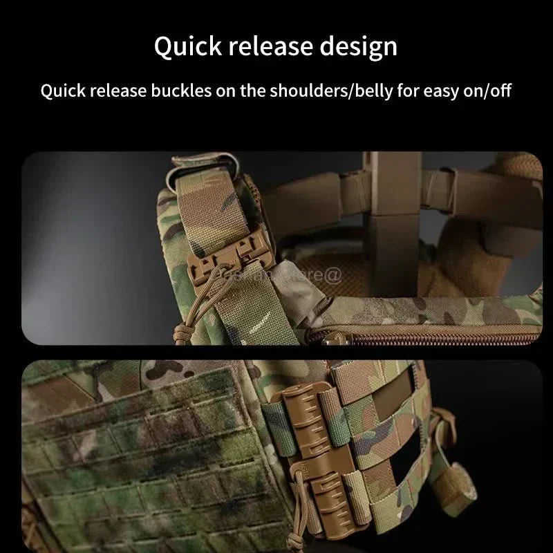 Vanguard Armor Carrier Modular Vest With Laser Cut MOLLE And Quick Release | Temsk