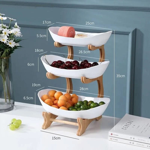 Asteria Home Etagere två- och trevånings fruktskål och metallförvaringshylla | Temsk