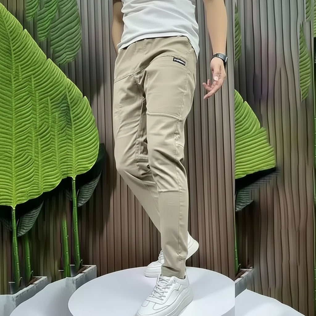 Herren Slim Fit Cargo-Hose mit mehreren Taschen und Stretch | Temsk