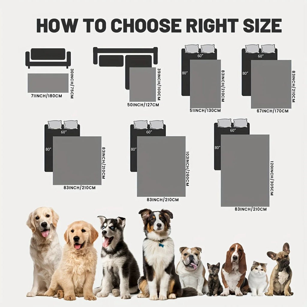 Couverture imperméable et anti-fuite PetGuard Pro pour protection des meubles | Temsk