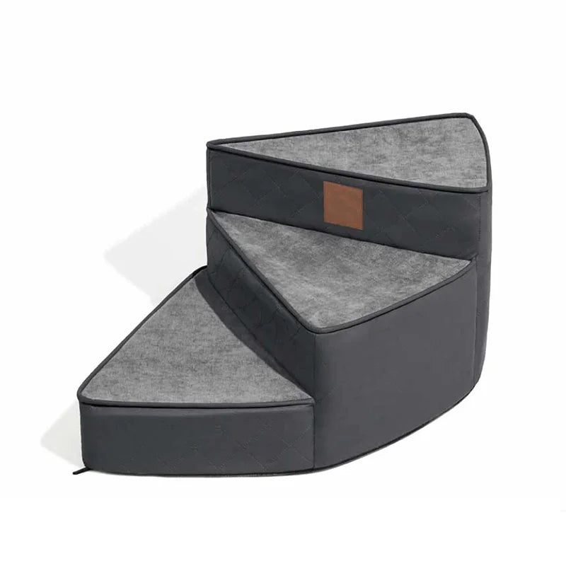 LuxeStep Non-Slip 3-Step Faux Leather Indoor Staircase | Temsk