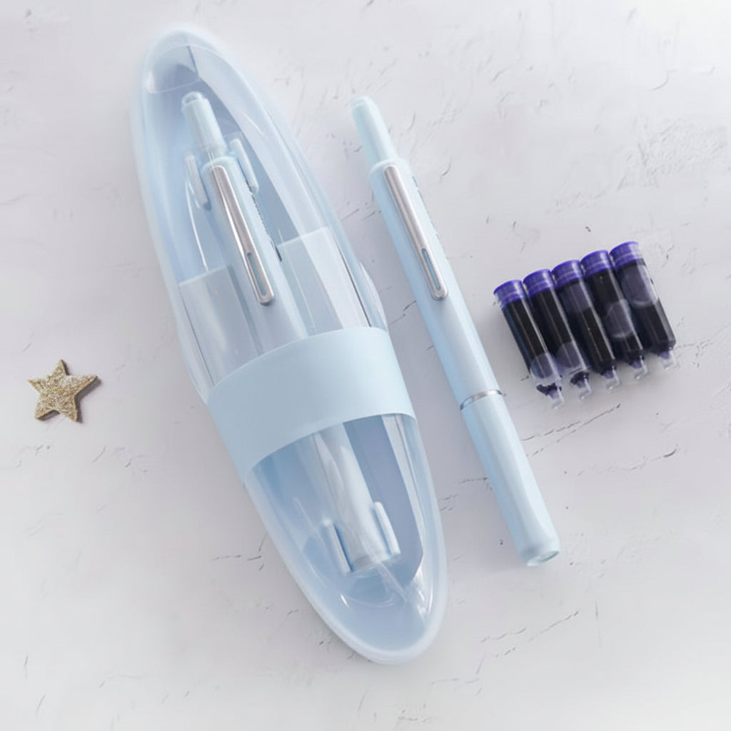 Stainless Steel Fountain Pen, Retractable And Refillable Writing Instrument | Temsk