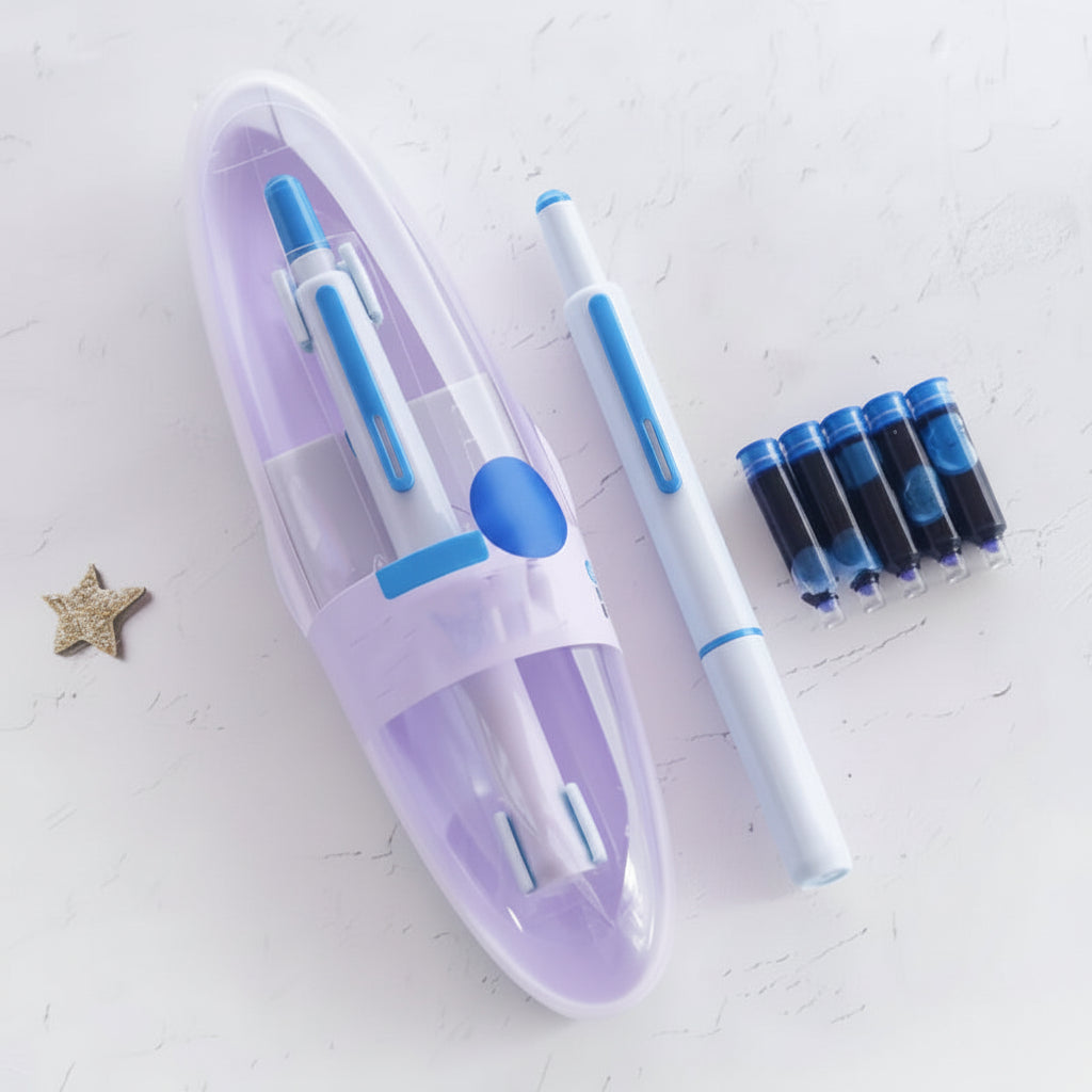 Stainless Steel Fountain Pen, Retractable And Refillable Writing Instrument | Temsk